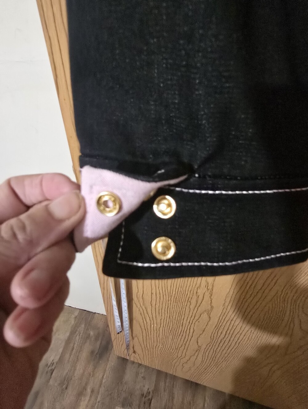 St. John Sport Black Denim Jacket with Pink Trim - Picture 7 of 7